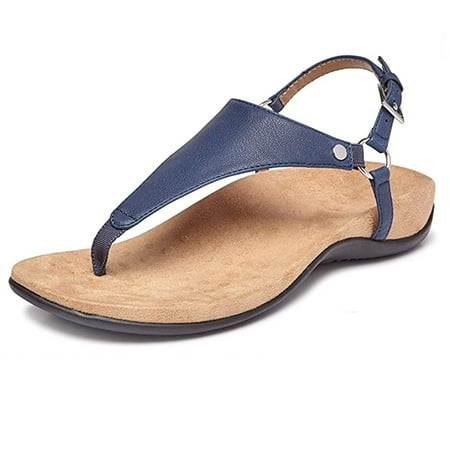 Women Orthotic Arch Support Sandals Comfortable Summer Flats T Strap Flip Flops