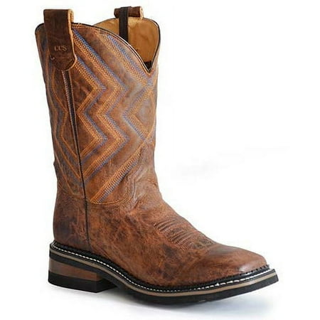 Men s Roper Ranch CCS Leather Boots Handcrafted Tan