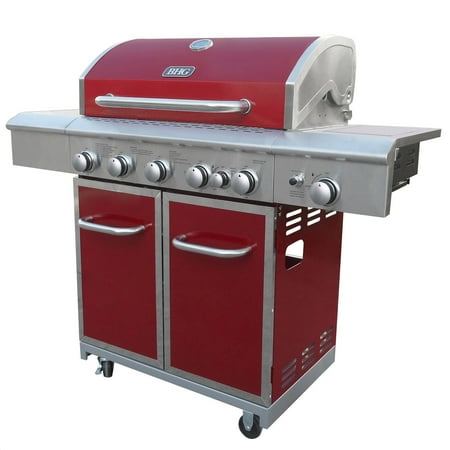 Better Homes and Gardens 5-Burner Gas Grill with Searing Side Burner, Rear Burner with Rotisserie Kit