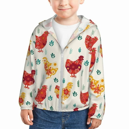 Gaeub Flower Chicken Print Athletic Sun Protection Hoodie for Kids Long Sleeve Outdoor UV Shirt Running Fishing Top for Boys Girls-4 Years
Gaeub Flower Chicken Print Athletic Sun Protection Hoodie for Kids Long Sleeve Outdoor UV Shirt Running Fishing Top for Boys Girls-4 Years