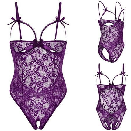 Zerlibeaful Lingerie Bodysuit for Women Lace Gauze One-Piece Garment Lace Pajamas Underwear
Zerlibeaful Lingerie Bodysuit for Women Lace Gauze One-Piece Garment Lace Pajamas Underwear