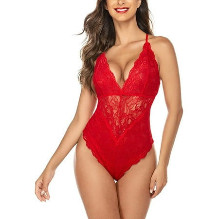 Idoravan Women s Bodysuit Clearance Ladies Lingerie Fashion Sexy Lace Bodysuit Deep V Lace Babydoll
Idoravan Women s Bodysuit Clearance Ladies Lingerie Fashion Sexy Lace Bodysuit Deep V Lace Babydoll