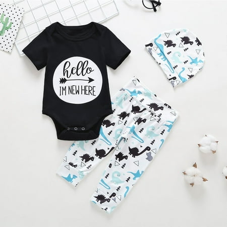 RPVATI Newborn Infant Baby Toddler Clothes Long Sleeve Letter Printed Bodysuit Hat + Pants Set 3 Pieces Fall Winter Clothes 0-2Y
RPVATI Newborn Infant Baby Toddler Clothes Long Sleeve Letter Printed Bodysuit Hat + Pants Set 3 Pieces Fall Winter Clothes 0-2Y