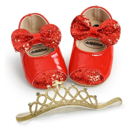 SYNPOS Clasp PU Leather Bowknot Prewalkers Infant Crib Shoes Princess Wedding Dress Shoes Toddler Walking Shoes Baby Girls Mary Jane Flats Soft Non-Slip Sole
SYNPOS Clasp PU Leather Bowknot Prewalkers Infant Crib Shoes Princess Wedding Dress Shoes Toddler Walking Shoes Baby Girls Mary Jane Flats Soft Non-Slip Sole