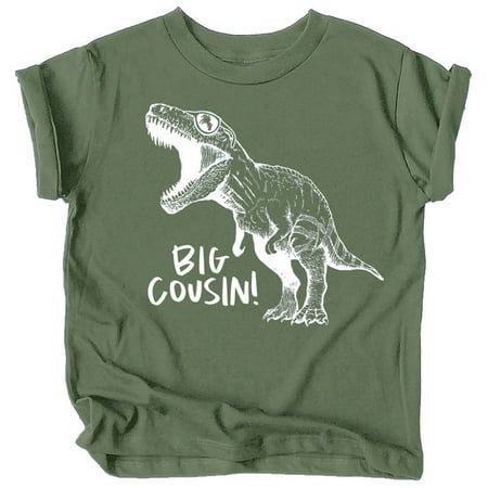 Big Cousin Dinosaur T-Shirts for Girls and Boys Fun Family Outfits White on Military Green Shirt 18 Months
Big Cousin Dinosaur T-Shirts for Girls and Boys Fun Family Outfits White on Military Green Shirt 18 Months