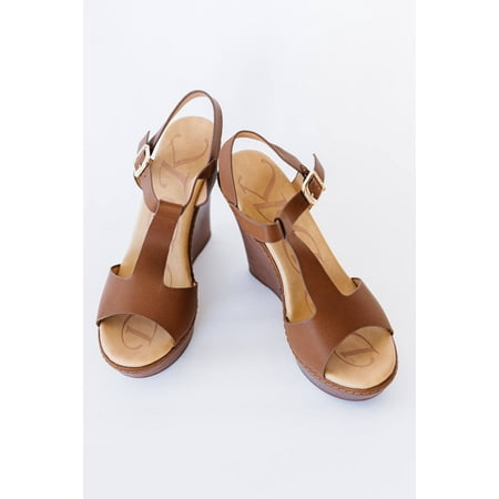 DDK Move Along Peep-Toe Wood Wedge