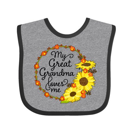 Inktastic My Great Grandma Loves Me with Sunflower Wreath Gift Baby Boy or Baby Girl Bib
Inktastic My Great Grandma Loves Me with Sunflower Wreath Gift Baby Boy or Baby Girl Bib