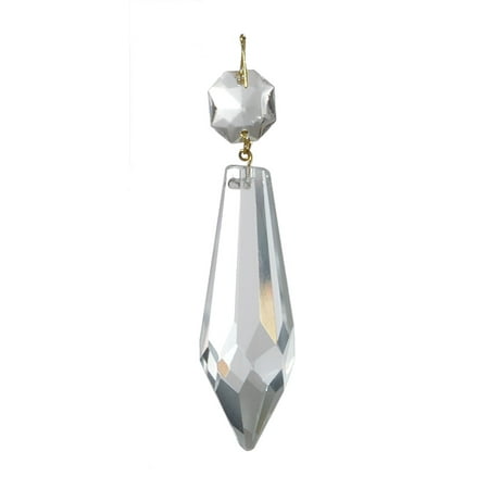 B&P Lamp® 2 Inch (50MM) Clear U-Drop Prism Brass Pins