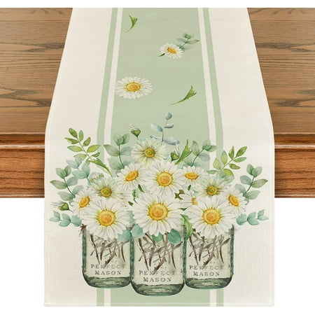 Eucalyptus Leaves Daisy Vase Table Runner Spring Easter Summer Seasonal Holiday Kitchen Dining Table Decoration for Indoor Outdoor Home Party Decor 13 x 36 Inch
Eucalyptus Leaves Daisy Vase Table Runner Spring Easter Summer Seasonal Holiday Kitchen Dining Table Decoration for Indoor Outdoor Home Party Decor 13 x 36 Inch