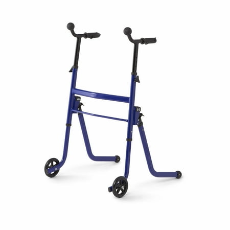 Medline Premium 2-in1 Stand & Go Walker, Stand Assist Walker for Seniors, Blue Frame