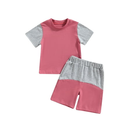 Nokpsedcb Children T-shirt and Shorts Set Toddlers Fashion Color Stitching Short Sleeve Tops and Short Pants Jujube Red 2-3 Years
Nokpsedcb Children T-shirt and Shorts Set Toddlers Fashion Color Stitching Short Sleeve Tops and Short Pants Jujube Red 2-3 Years