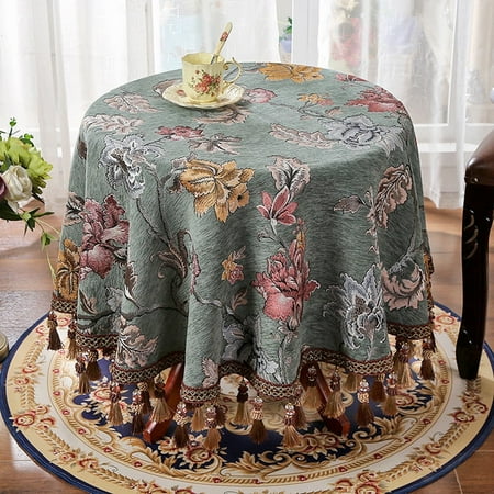ASWMXR High-Grade Flower Round Tablecloth Living Room Dining Home Fabric Fresh Retro Luxury Tassels Dining Table Tablecloth American
ASWMXR High-Grade Flower Round Tablecloth Living Room Dining Home Fabric Fresh Retro Luxury Tassels Dining Table Tablecloth American