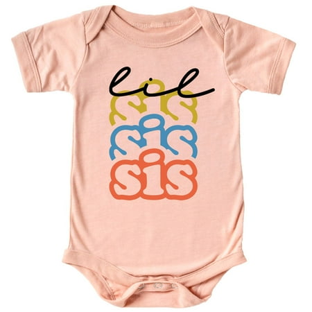 Little Sister Colorful Shirt and Bodysuit for Girls Sister Sibling Outfit White on Peach Bodysuit Newborn
Little Sister Colorful Shirt and Bodysuit for Girls Sister Sibling Outfit White on Peach Bodysuit Newborn