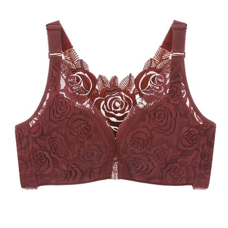 KDDYLITQ Bra for Women Seamless Racerback Front Close Breathable Lace Bralette Deep Red 40
KDDYLITQ Bra for Women Seamless Racerback Front Close Breathable Lace Bralette Deep Red 40