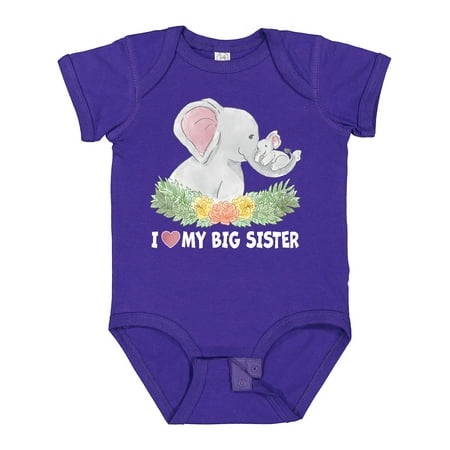 Inktastic I Love My Big Sister with Elephant Family with Flowers Gift Baby Boy or Baby Girl Bodysuit
Inktastic I Love My Big Sister with Elephant Family with Flowers Gift Baby Boy or Baby Girl Bodysuit