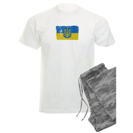 CafePress - Ukraine Coat Of Arms Flag Pajamas - Men s Light Pajamas