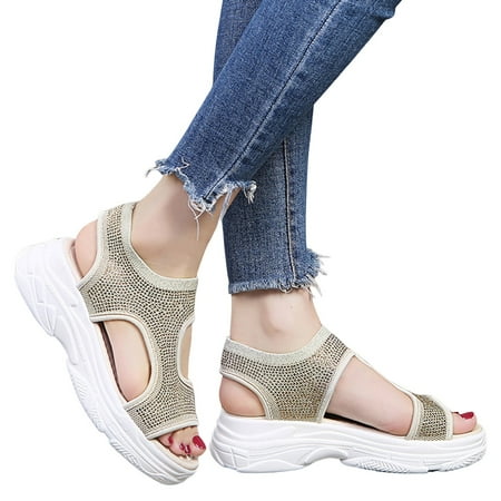 ZIZOCWA Womens Platform Sandals Cotton Woven Elastic Sandals Fashion Hollow Thick Sole Fish Mouth Casual Beach Shoes Summer Sandalias Size7.5
ZIZOCWA Womens Platform Sandals Cotton Woven Elastic Sandals Fashion Hollow Thick Sole Fish Mouth Casual Beach Shoes Summer Sandalias Size7.5