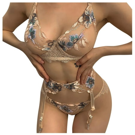 KDDYLITQ Women Bra and Panty Set Lace Lingerie Sets Babydoll 3 Piece with Garter Belt Embroidered Complexion M
KDDYLITQ Women Bra and Panty Set Lace Lingerie Sets Babydoll 3 Piece with Garter Belt Embroidered Complexion M