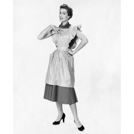 Portrait of a young woman posing Poster Print