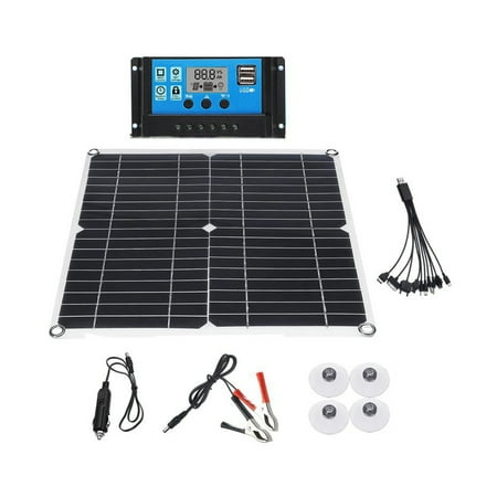 12V Portable Solar Panel Kit 2 USB Charger Port with 60A Solar Charge Controller Off Grid Monocrystalline Module
12V Portable Solar Panel Kit 2 USB Charger Port with 60A Solar Charge Controller Off Grid Monocrystalline Module