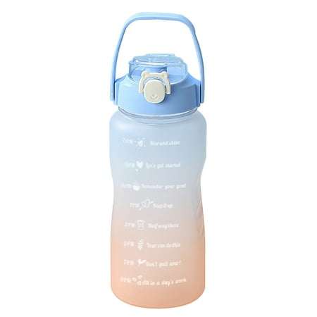 2L Motivational Water Bottle with Time Marker Straw and Handle Tumbler Reusable Gradient Kettle
2L Motivational Water Bottle with Time Marker Straw and Handle Tumbler Reusable Gradient Kettle