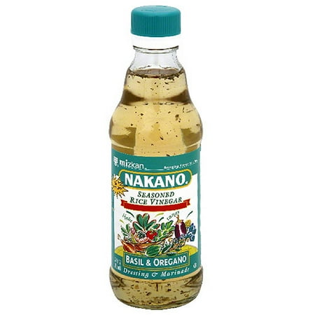 (6 Pack) Nakano Basil & Oregano Seasoned Rice Vinegar, 12 fl oz
