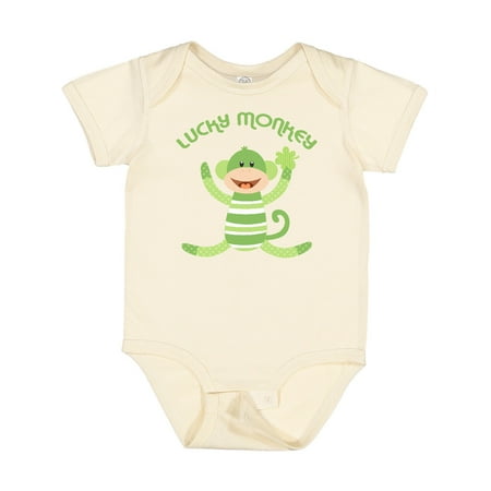 Inktastic Lucky Sock Monkey Gift Baby Boy or Baby Girl Bodysuit