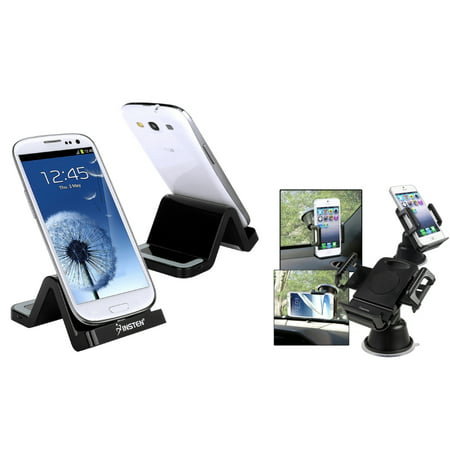 Insten Stand Battery Charger Cradle Dock For Samsung Galaxy S3 S4 Note 3 N9000 Note 2 (w\/ Universal Car Phone Holder)