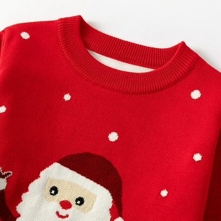 KaLI_store Toddler Boys Girls Christmas Cartoon Santa Snowfakle Prints Sweater Long Sleeve Warm Knitted Pullover Casual for Boys
KaLI_store Toddler Boys Girls Christmas Cartoon Santa Snowfakle Prints Sweater Long Sleeve Warm Knitted Pullover Casual for Boys