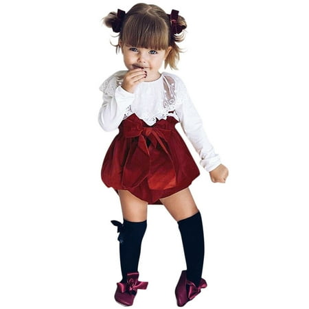 Rovga Baby Girls Solid Lace Tops Tee Shirts Straps Shorts Outfits 2Pcs Baby Cute Beautiful Clothing
Rovga Baby Girls Solid Lace Tops Tee Shirts Straps Shorts Outfits 2Pcs Baby Cute Beautiful Clothing