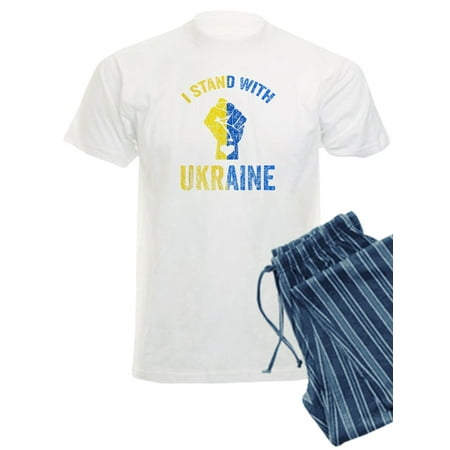 CafePress - Support Ukraine I Stand With Ukraine Ukrai Pajamas - Men s Light Pajamas