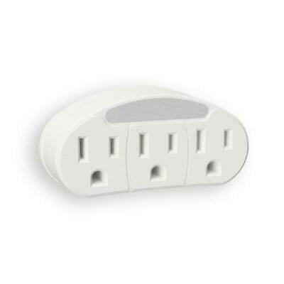 3Pc Amerelle NL-OTAD-W Automatic Night Light With Outlets White