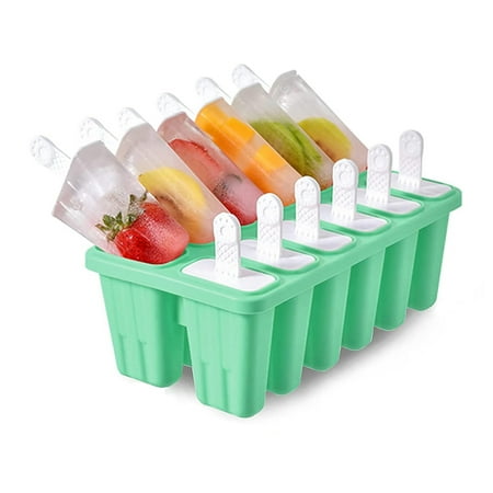 12 Cavities Popsicle Molds-Silicone Ice Popsicle Reusable Popsicle Moulds for Kids Easy Release Ice Popsicle Maker Green
12 Cavities Popsicle Molds-Silicone Ice Popsicle Reusable Popsicle Moulds for Kids Easy Release Ice Popsicle Maker Green