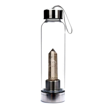 

Hot Sale Natural Crystal Point Healing Obelisk Wand Elixir Quartz Crystal Water Bottle Tools Drop Shipping