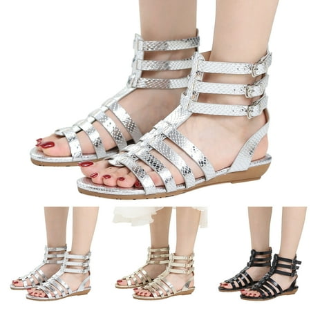 Cathalem Fashion Spring And Summer Women Sandals Flat Bottom Low Heel Open Toe Animal Pattern Womens Comfy Sports Knit Sandals Silver 8
Cathalem Fashion Spring And Summer Women Sandals Flat Bottom Low Heel Open Toe Animal Pattern Womens Comfy Sports Knit Sandals Silver 8
