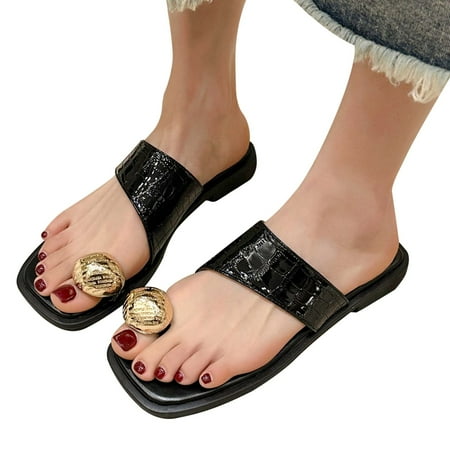 ZIZOCWA Office Lady Flip Flops Sandals Pu Leather Square Open Toe Slides Womens Clip Toe Flat Non-Slip Slippers Summer Beach Shoes 2023 Black Size7.5
ZIZOCWA Office Lady Flip Flops Sandals Pu Leather Square Open Toe Slides Womens Clip Toe Flat Non-Slip Slippers Summer Beach Shoes 2023 Black Size7.5