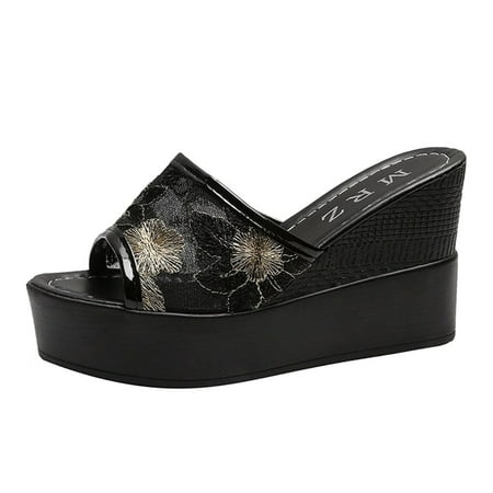 casual shoes for Women Fashion Women s Spring And Summer Thick-Soled Mesh Lace High-Heeled Peep Toe Wedge Sandals Mesh heeled sandals Black
casual shoes for Women Fashion Women s Spring And Summer Thick-Soled Mesh Lace High-Heeled Peep Toe Wedge Sandals Mesh heeled sandals Black