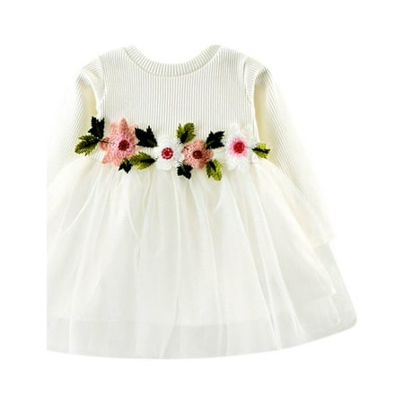 DNDKILG Infant Baby Girl Floral Dresses Long Sleeve Tulle Tutu Sundress Spring Dress White 0-24M 100/12
DNDKILG Infant Baby Girl Floral Dresses Long Sleeve Tulle Tutu Sundress Spring Dress White 0-24M 100/12