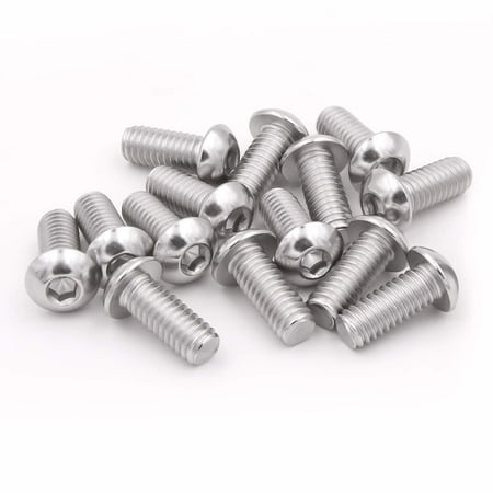 ZEONHAK 100 Pack Full Thread Hex Socket Button Head Machine Cap Bolts Screws 304 Stainless Steel 1/4-20 Thread Size x 1-1/2 Length
ZEONHAK 100 Pack Full Thread Hex Socket Button Head Machine Cap Bolts Screws 304 Stainless Steel 1/4-20 Thread Size x 1-1/2 Length