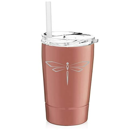 12 oz Tumbler Double Wall Stainless Steel Vacuum Insulated Coffee Travel Mug With Straw Dragonfly (Rose Gold)
12 oz Tumbler Double Wall Stainless Steel Vacuum Insulated Coffee Travel Mug With Straw Dragonfly (Rose Gold)