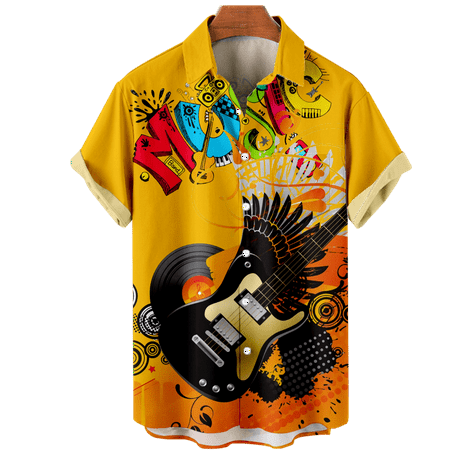 MLFU Men s and Big Men s Guitar Musical Casual Button Down Short Sleeve Shirt Loose Fit Basic Tops Sizes Kids-Adult Unisex
MLFU Men s and Big Men s Guitar Musical Casual Button Down Short Sleeve Shirt Loose Fit Basic Tops Sizes Kids-Adult Unisex