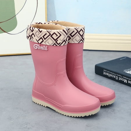 Warm Short rain Boots for Women Waterproof Garden Shoes Anti-Slipping Chelsea Rainboots for Ladies Comfortable Insoles Stylish Light Ankle rain Shoes Outdoor Work Shoes
Warm Short rain Boots for Women Waterproof Garden Shoes Anti-Slipping Chelsea Rainboots for Ladies Comfortable Insoles Stylish Light Ankle rain Shoes Outdoor Work Shoes