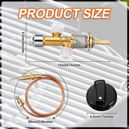 Low Pressure Gas LPG Fireplace Failure Safety Control Valve Kit Gas Heater Thermocouple Replacement 5/8-18UNF
Low Pressure Gas LPG Fireplace Failure Safety Control Valve Kit Gas Heater Thermocouple Replacement 5/8-18UNF