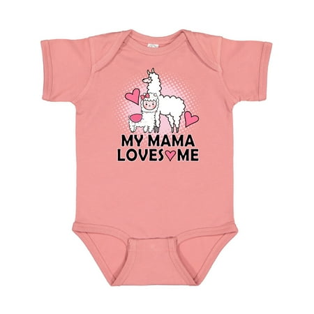 Inktastic My Mama Loves Me Llama Gift Baby Girl Bodysuit
