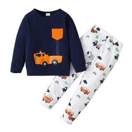 Kucnuzki 3T Toddler Boy Fall-Winter Outfits Pants Sets 4T Toddler Boy Long Sleeve Carton Car Prints Tops Elastic Car Prints Pants 2PCS Set Blue
Kucnuzki 3T Toddler Boy Fall-Winter Outfits Pants Sets 4T Toddler Boy Long Sleeve Carton Car Prints Tops Elastic Car Prints Pants 2PCS Set Blue