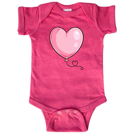 Inktastic Pink Balloon Heart Gift Baby Boy or Baby Girl Bodysuit