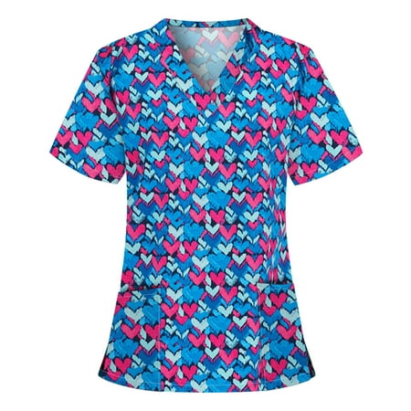 Frostluinai Nursing Uniform For Womens Scrubs Tops Color Casual Working Uniform With Pocket V-Neck Work Utility & Safety Tops Nursing Worker Protective Clothing Top
Frostluinai Nursing Uniform For Womens Scrubs Tops Color Casual Working Uniform With Pocket V-Neck Work Utility & Safety Tops Nursing Worker Protective Clothing Top