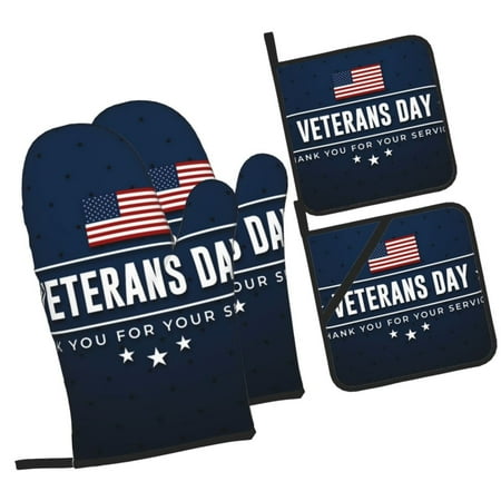 Daiia Happy Veterans Day Pattern Oven Mitts and Pot Holders 4 pcs Set High Heat Resistant 500 Degree Extra Thicken Long Kitchen Cotton Oven Glove
Daiia Happy Veterans Day Pattern Oven Mitts and Pot Holders 4 pcs Set High Heat Resistant 500 Degree Extra Thicken Long Kitchen Cotton Oven Glove