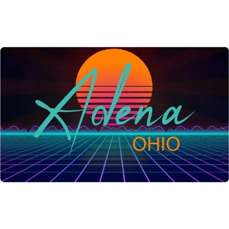 Adena Ohio 4 X 2.25-Inch Fridge Magnet Retro Neon Design