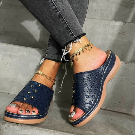 Cathalem Breathable Summer Sandals Women Toe Wedges Out Peep Beach Fashion Hollow Shoes Women s slipper Women Slippers 91/2 10 Blue 8
Cathalem Breathable Summer Sandals Women Toe Wedges Out Peep Beach Fashion Hollow Shoes Women s slipper Women Slippers 91/2 10 Blue 8